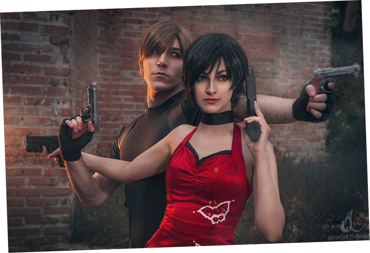 Леон Кеннеди и ада Вонг косплей. Резидент эвил косплей на рабочий стол. Ada Wong Fights Leon. Ezuko.