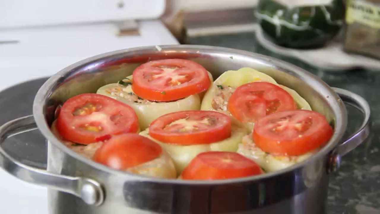 Перец, фаршированный мясом и рисом в духовке - рецепт с фото пошагово