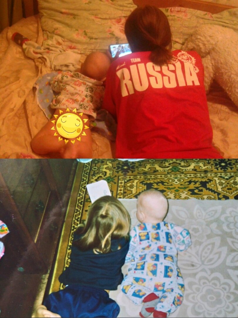 Дочка в разные годы с младшими братиками. Если бы я не вышла замуж за её отчима, этих фотографий не было.