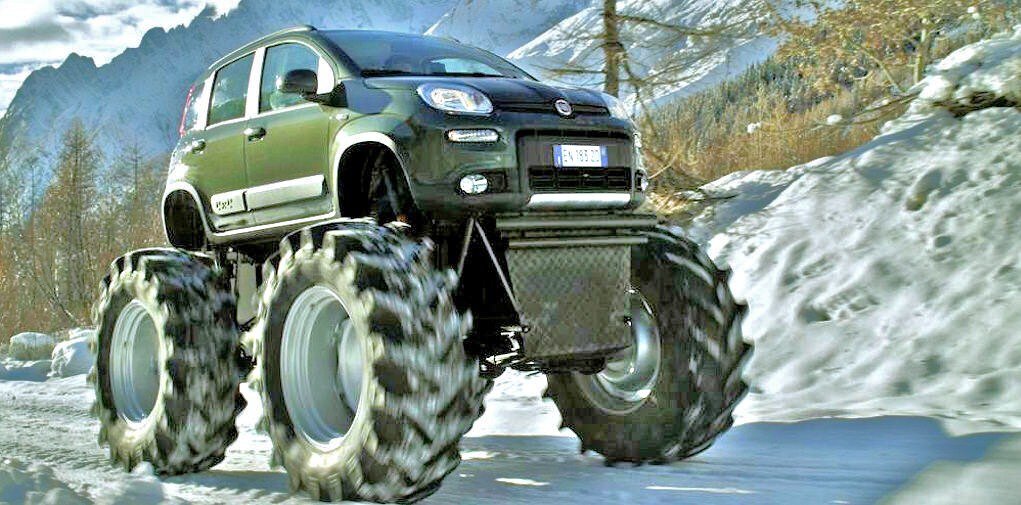     Fiat Panda превратили в мощный монстр-трак