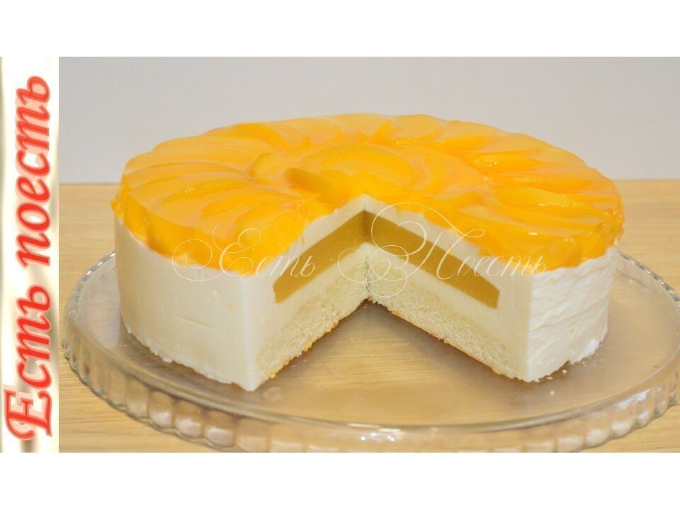    Нежнейший торт с персиками