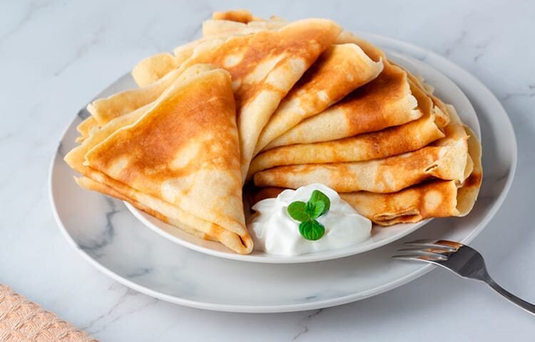 Пример готовых блинчиков