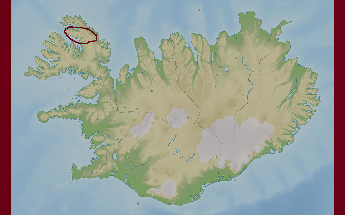 Красным отмечено, где поселился Торвальд 