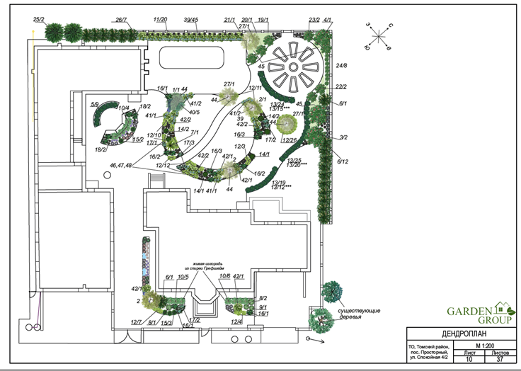 Дендроплан примеры готовых планов 10 соток