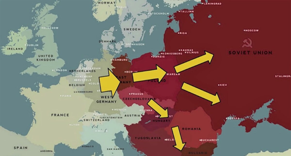 Примерный план наступления по операции «Немыслимое»