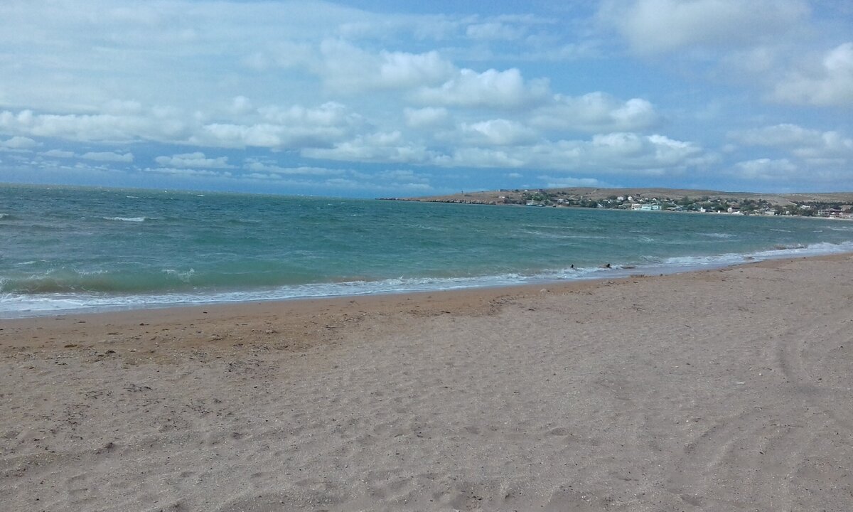 Городской пляж в Щёлкино.