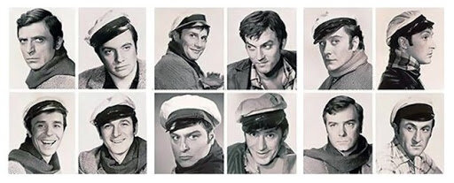 Фотографии актеров, которые пробовались на роль Астапа Бендера в фильм «12 стульев» 1971 года, режиссер Леонид Гайдай, киностудия «Мосфильм».