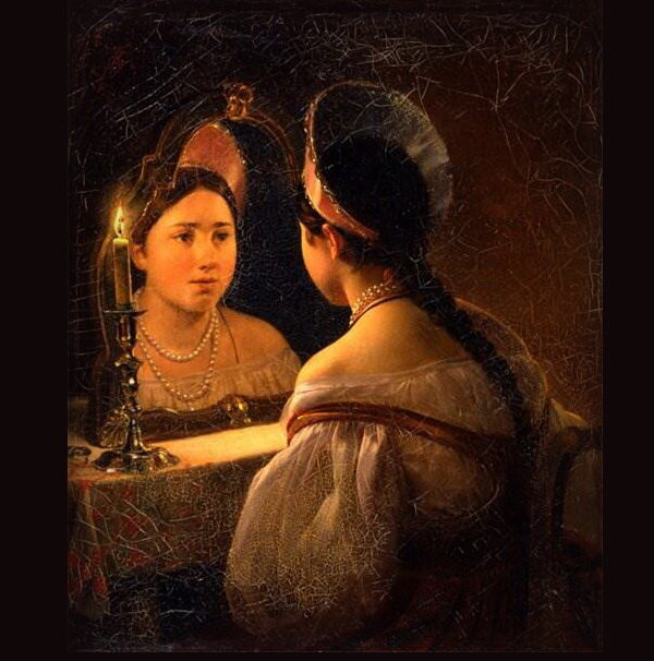 Картина К.П. Брюллова на сюжет баллады В. А. Жуковского «Светлана» (1836 г.).  Нижегородский государственный художественный музей.