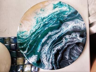 Штормовое море. Картина эпоксидной смолой