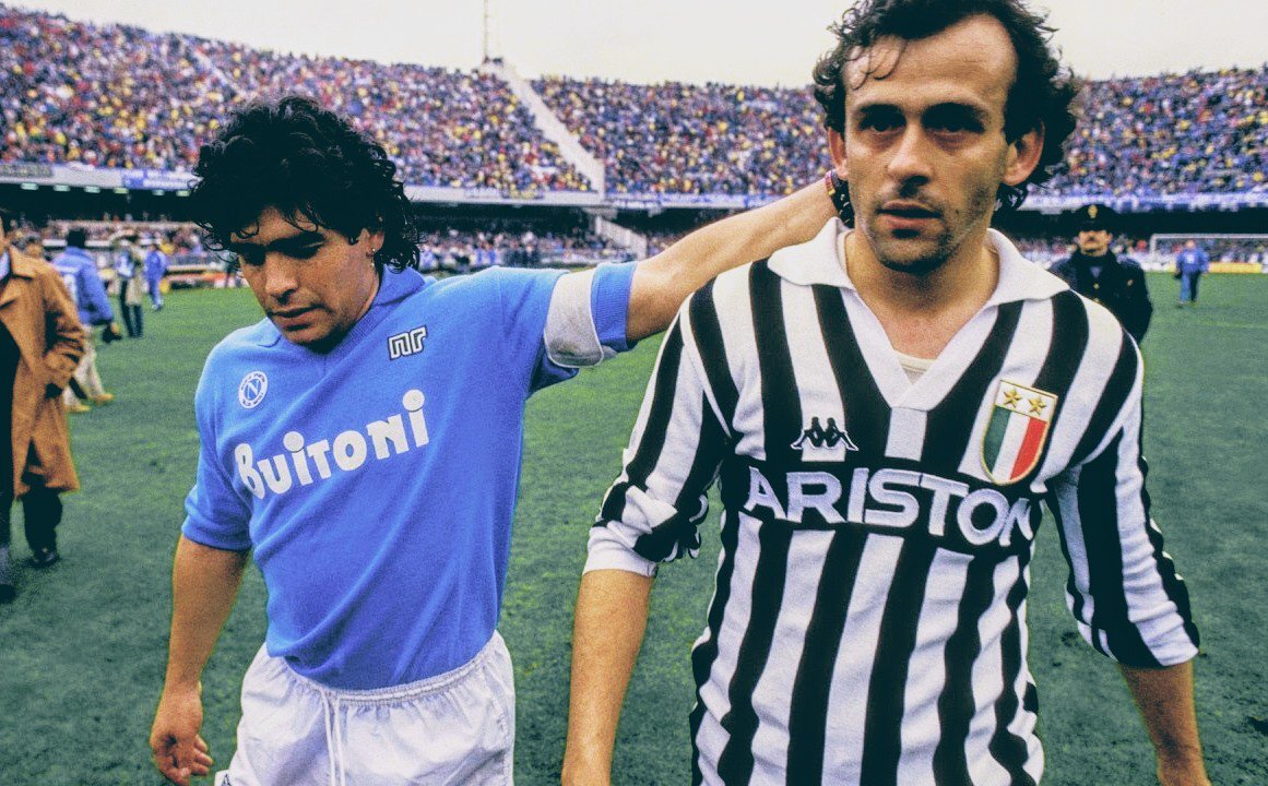 Диего Марадона и Мишель Платини