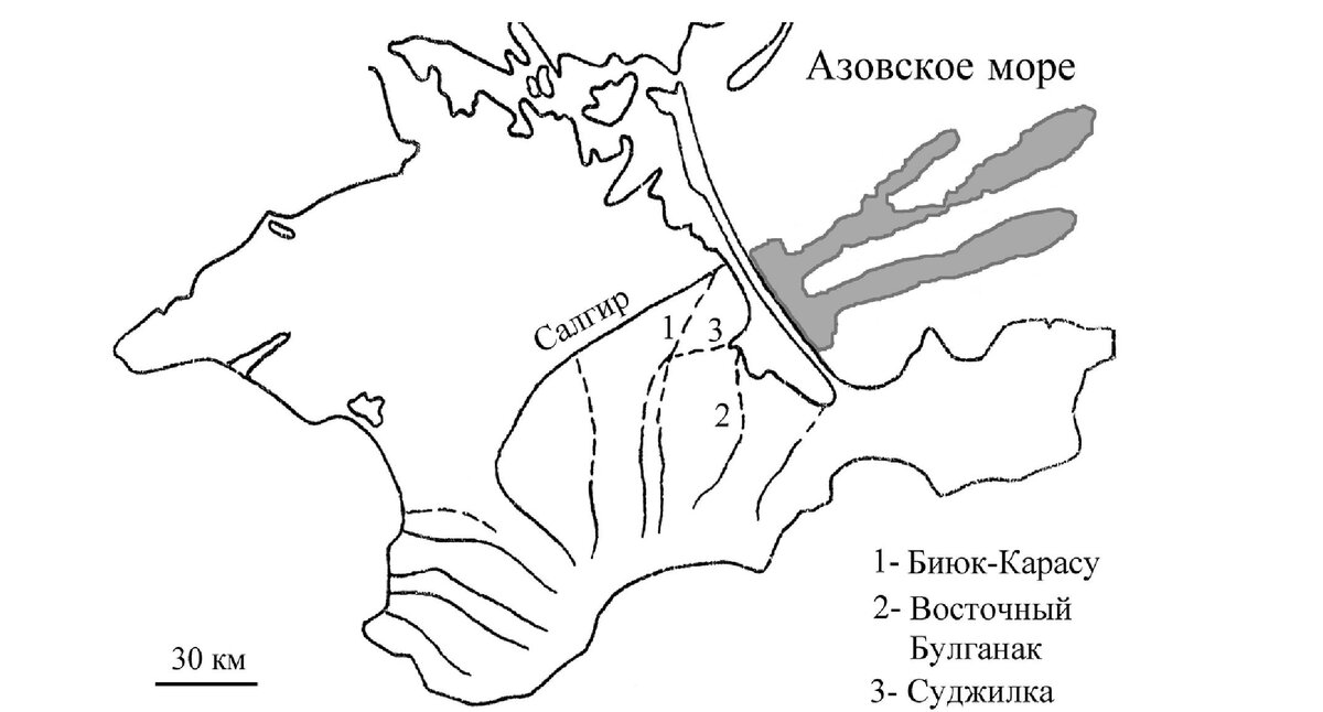 Крым карта река салгир