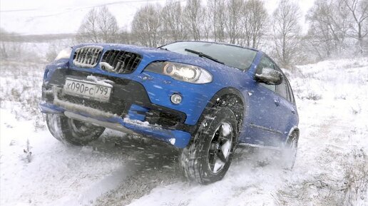 Подготовленный BMW X5 против всех - зимний оффроад с подписчиками!