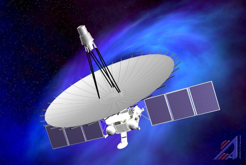 Радиоастрон  на орбите Земли в представлении художника