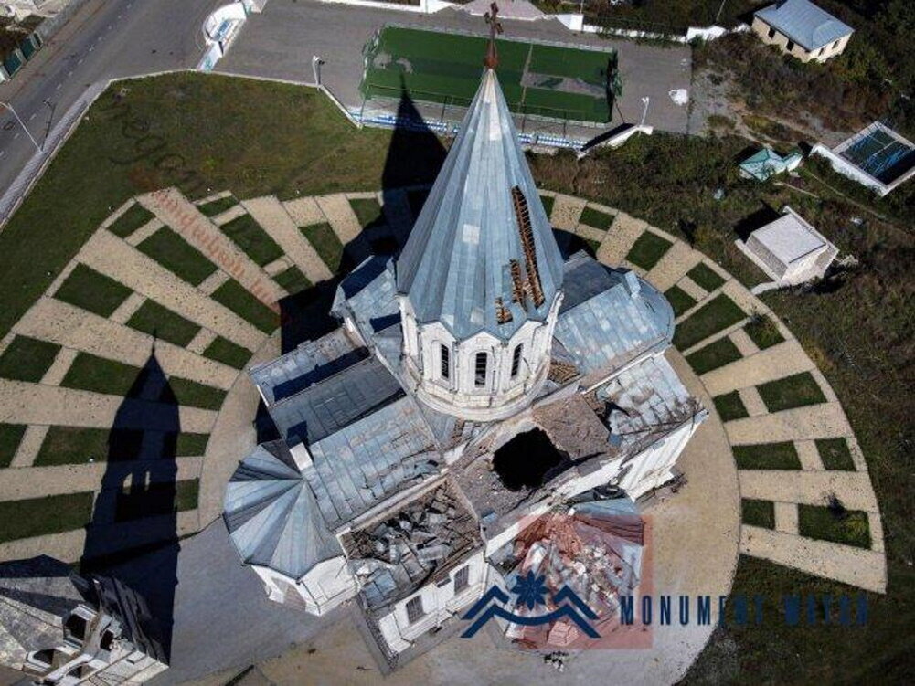Храм Казанчецоц после четвертой карабахской войны 2020 года