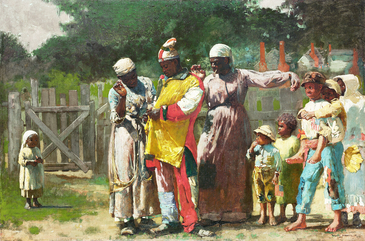 Dressing for the Carnival (1877) by Winslow Homer