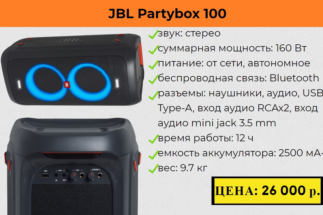 Лучшая акустика JBL в 2021 году. Обзор колонки Partybox 100 | Рейтинг  лучших | Дзен