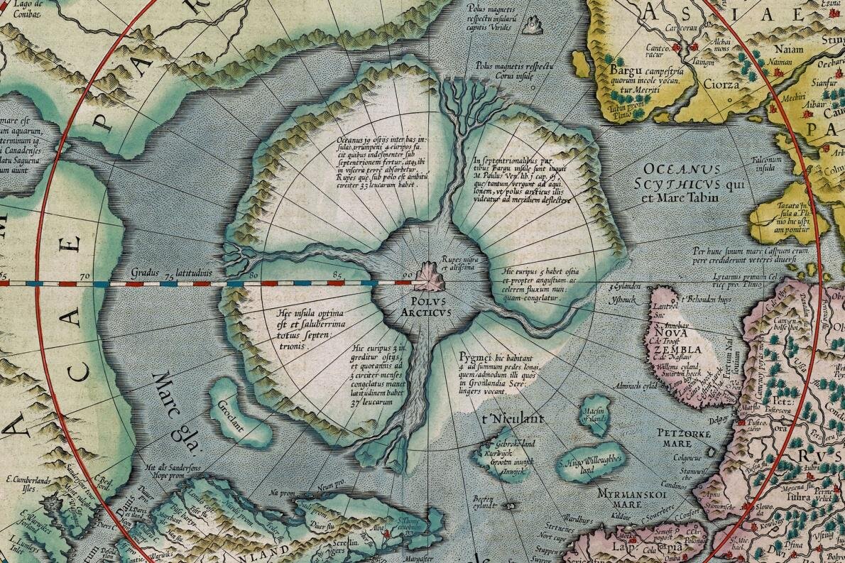 Карта Меркатора Северный полюс