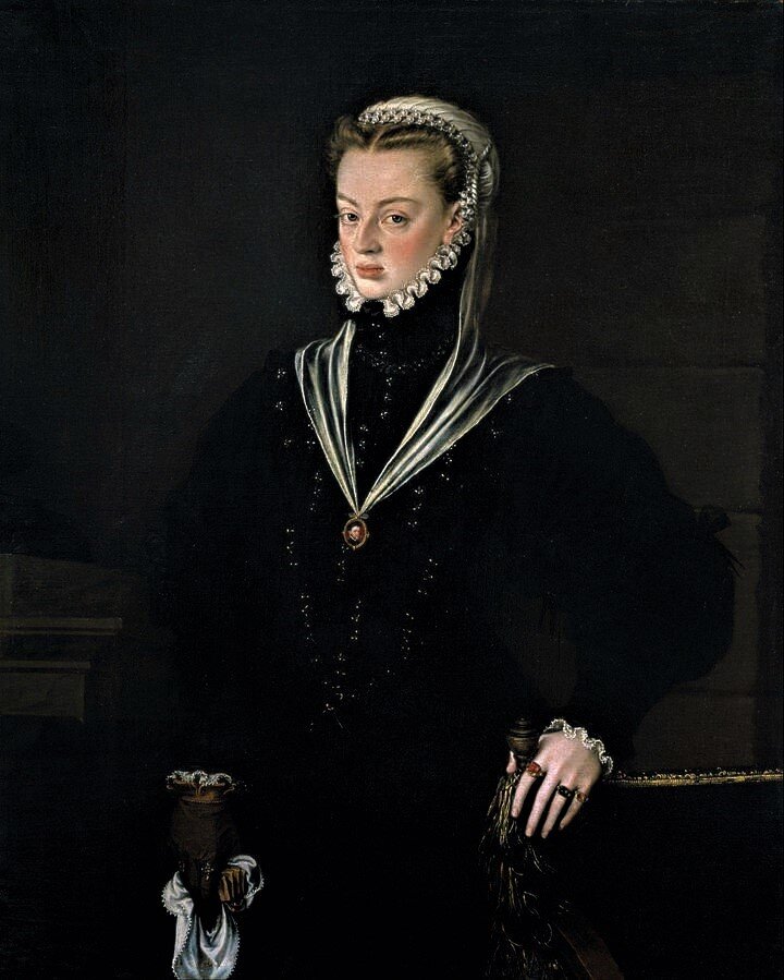 Alonso Sánchez Coello. «Retrato de doña Juana de Austria, princesa de Portugal» («Портрет доньи Хуаны Австрийской, принцессы Португалии»), около 1557. Museo de Bellas Artes de Bilbao, Испания