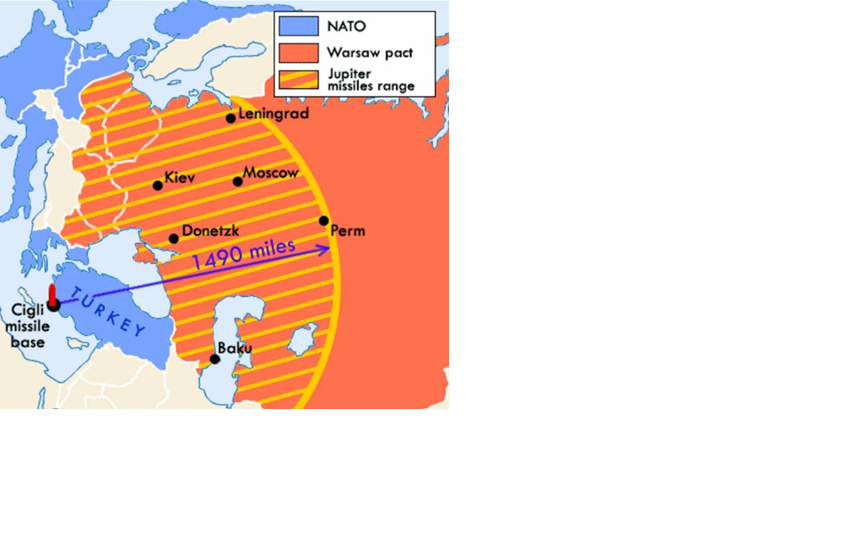 Зона поражения американских ракет, размещённых в Турции 