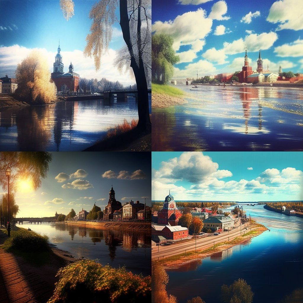 Фантазии программы Midjourney на тему нашего тура выходного дня «Путешествие по Государевой дороге. Тверь и Торжок». Реальность обычно нисколько не уступает электронным фантазиям — давайте проверим это вместе в наших турах. 