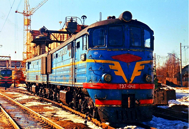 Тепловоз ТЭ7-046. Россия, Владимирская область, депо Александров. Источник: https://trainpix.org/photo/187793/