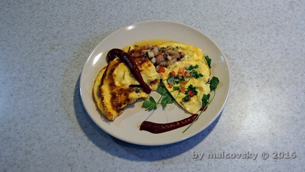 Омлет с морепродуктами по-тайски