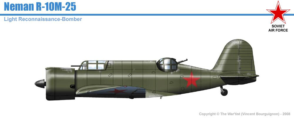 Рисунок самолет Р-10. Источник: http://www.wardrawings.be/