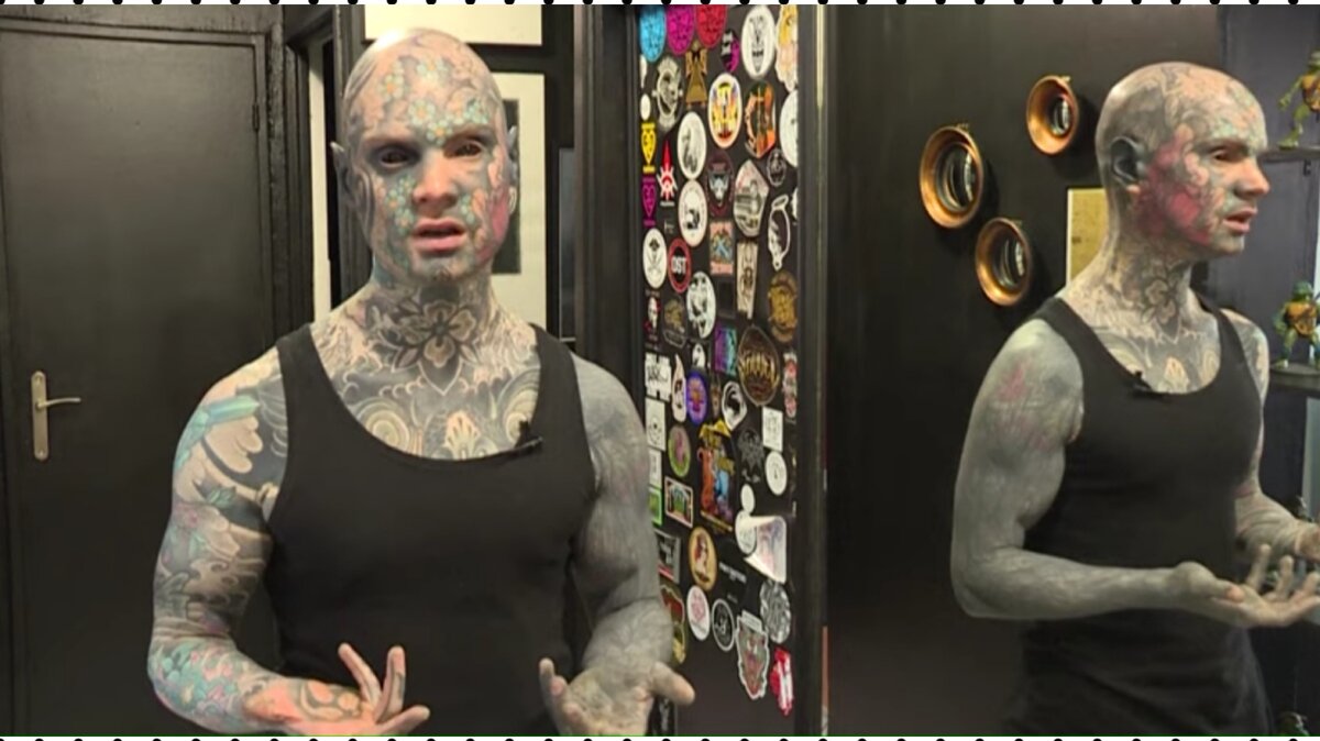 Самый татуированный учитель Франции.