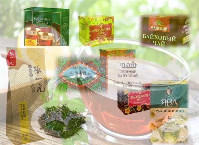 Байховый чай. Авторский коллаж