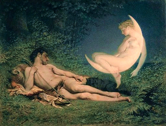 Виктор Флоренс Поллетт. Селена и Эндимион. https://commons.wikimedia.org/wiki/Category:Endymion#/media/File:Selene_and_Endymion_by_Victor_Florence_Pollett.jpg