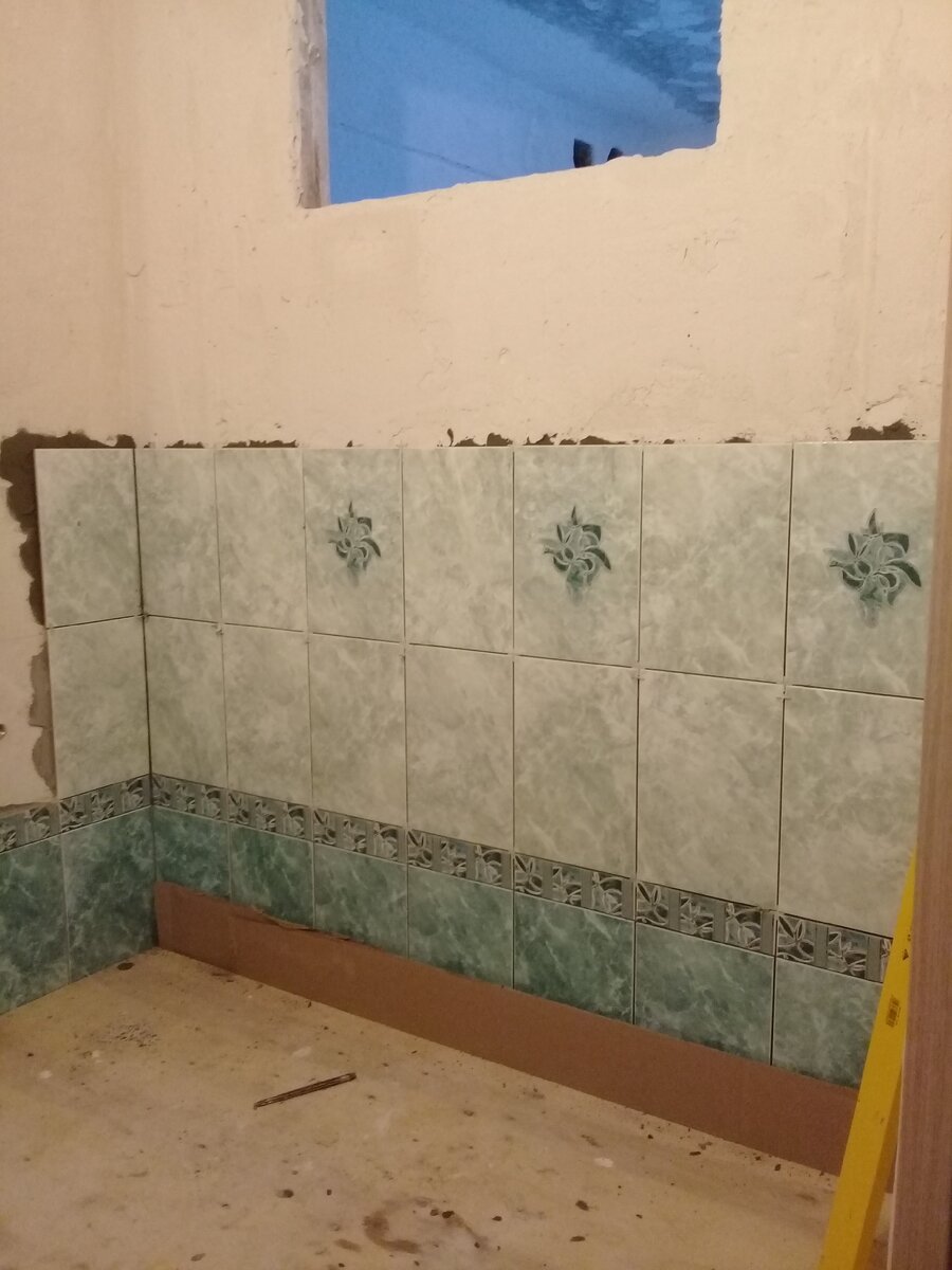 Последующие ряды плитки.