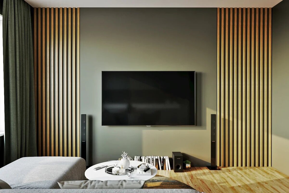 декоративные рейки баффели в интерьере. деревянные панели в интерьере. деревянные рейки в интерьере. деревянные рейки на стене в гостиной. декоративные рейки в гостиной.