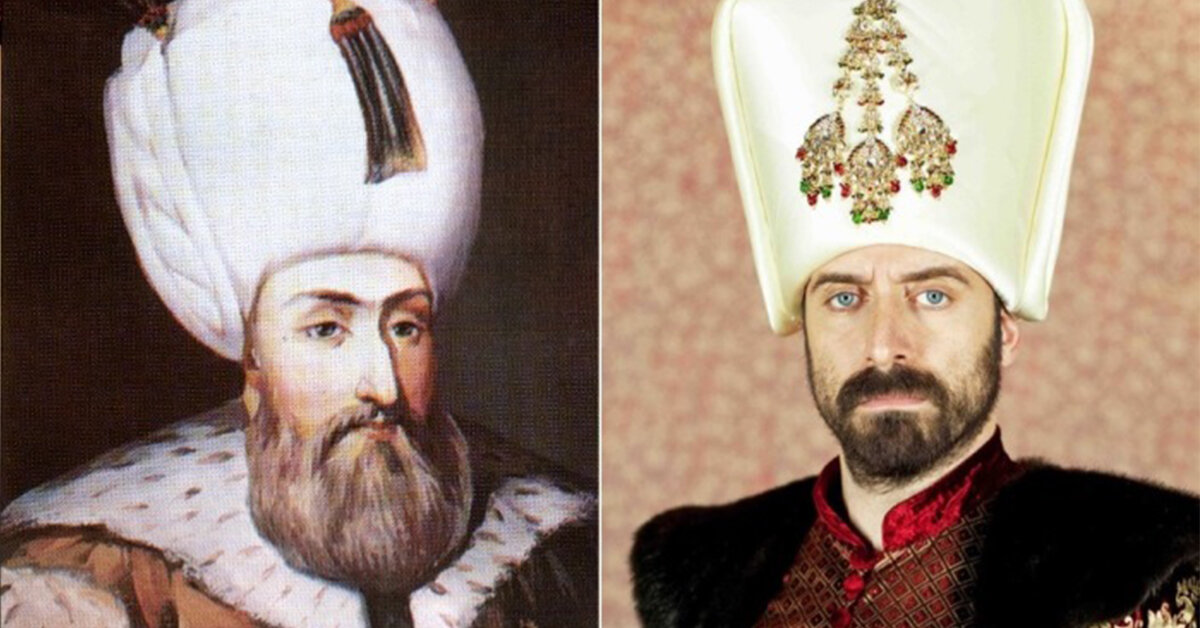 Портрет Сулеймана и Сулейман в сериале