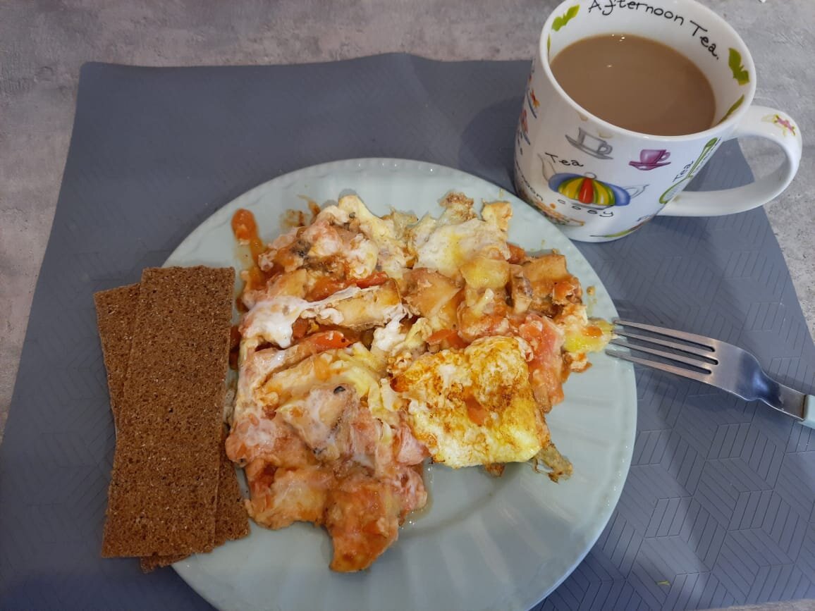 Омлет с курицей