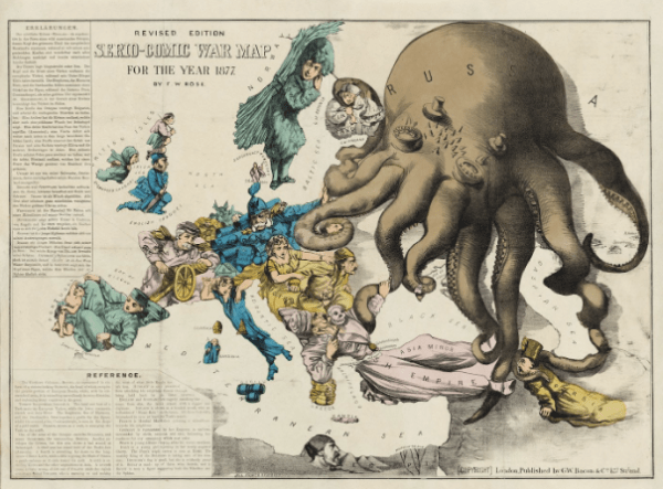  Ф.В. Роуз  «Серьезно-юмористическая военная карта 1877 года»