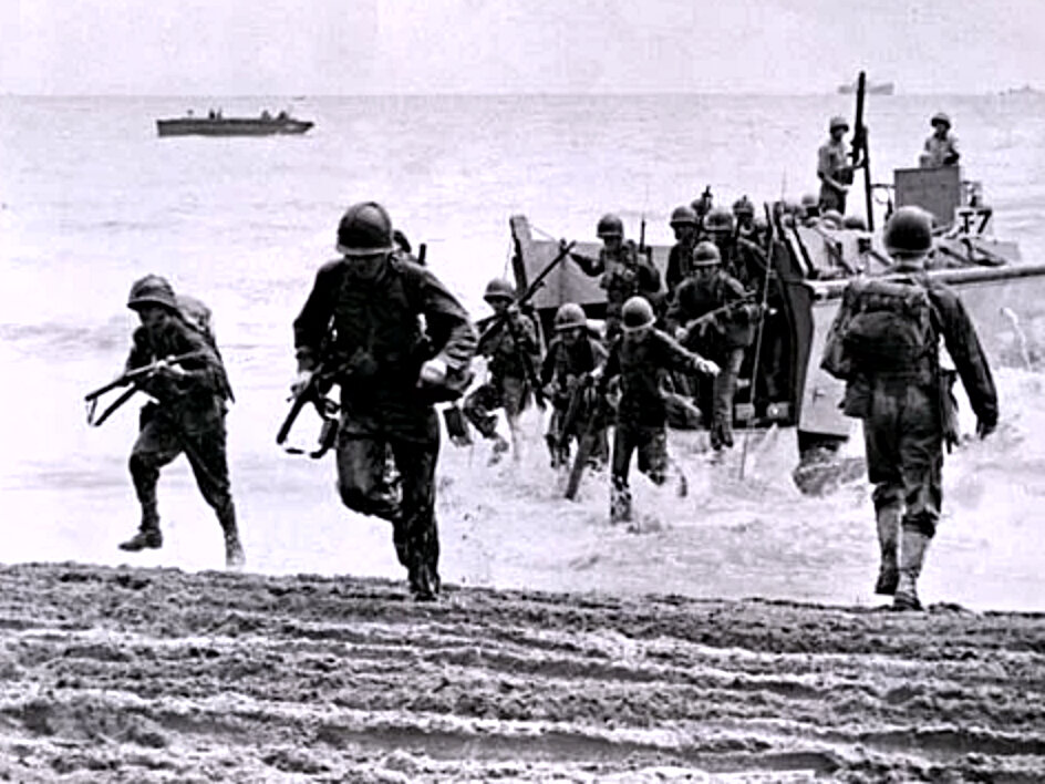 Десент на остров Гуадалканал. 1942 год.