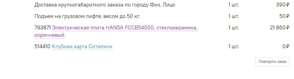 Скриншот покупки из личного кабинета автора
