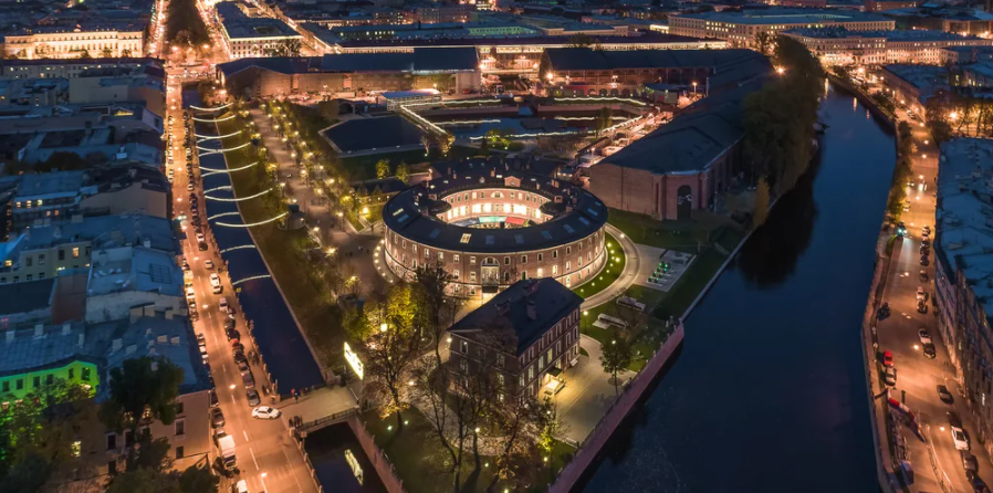 Вид на остров Новая Голландия с высоты птичьего полета. Фото: Servis-klimat.ru