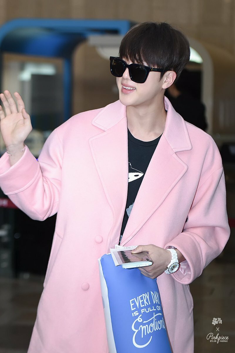 BTS. Jin in a coat.