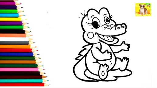 Premium Vector | Crocodile coloring page for kids