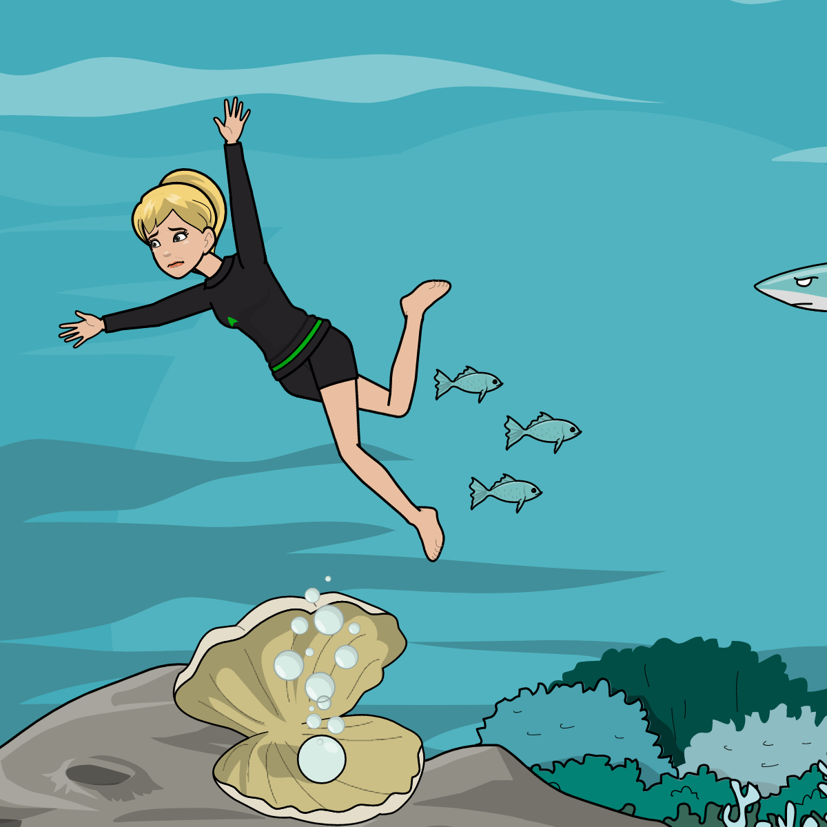 Марина под водой