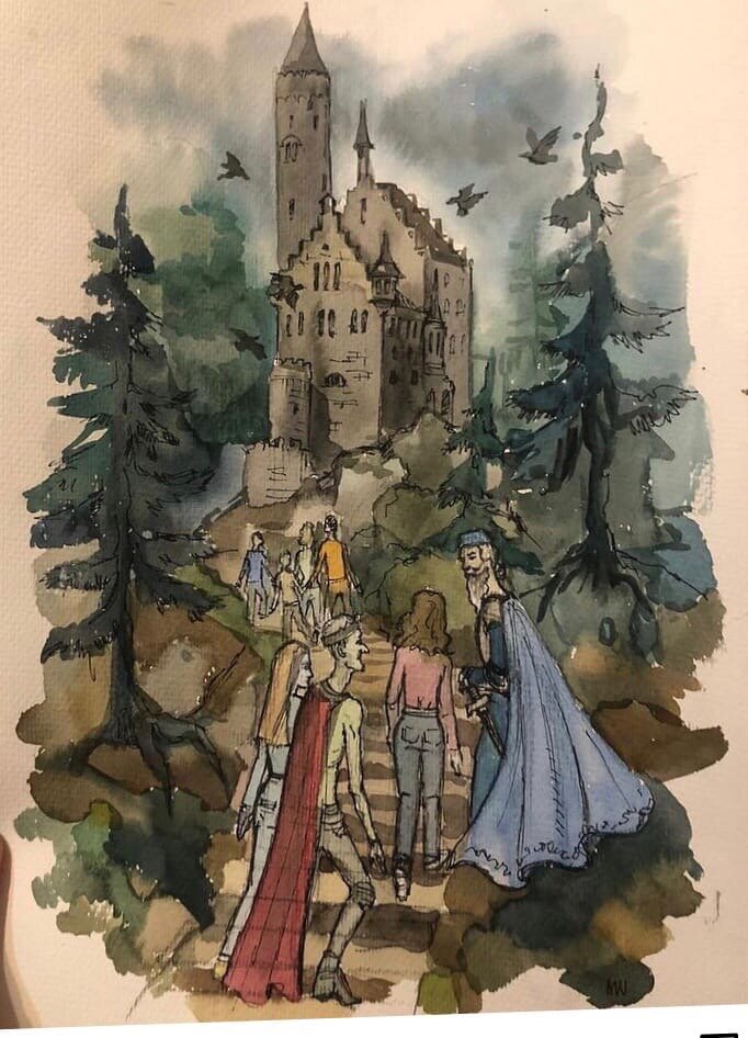 Считаю, обязательным атрибутом волшебного мира является красивый замок. И он в моей книге тоже есть :) 