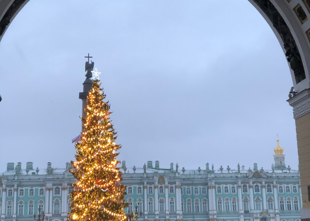 Прошлогодняя и нашумевшая ель на Дворцовой площади.