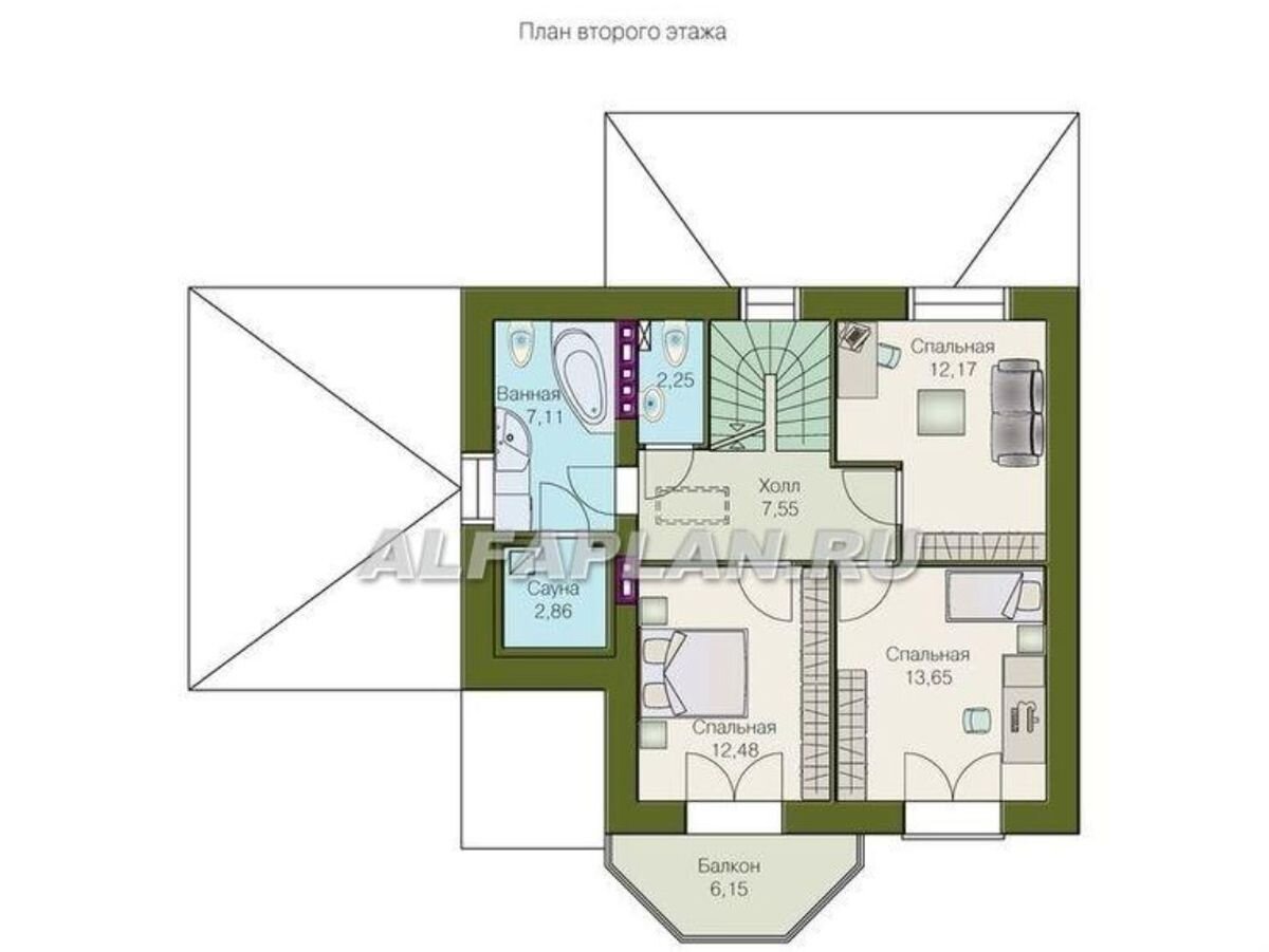  Планировка дома по проекту "Шевалье" 102А