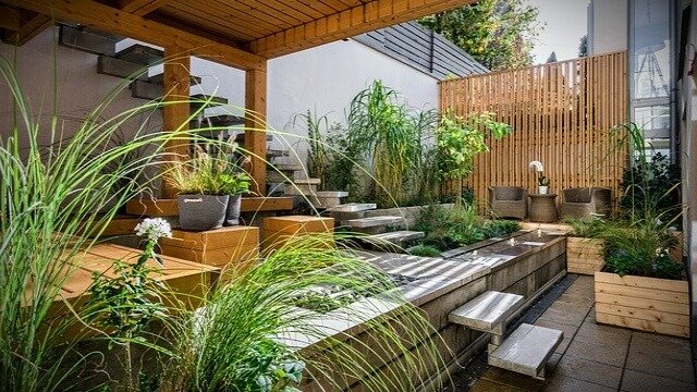 сад в стиле минимализм