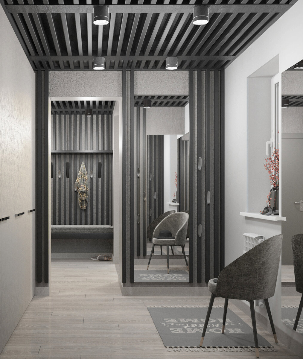 Тамбур. Проект интерьеров частного дома в Тюмени выполнен студией dsgn.tmn.
