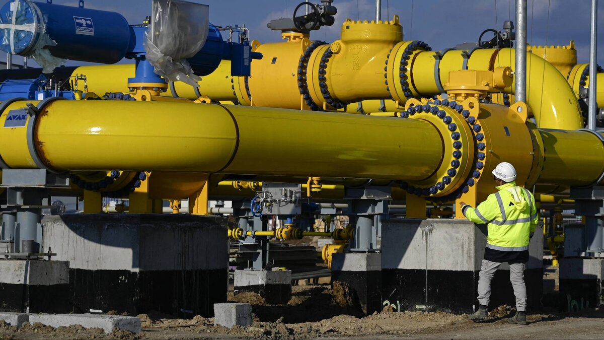 Станция газопровода на границе Болгарии и Греции 