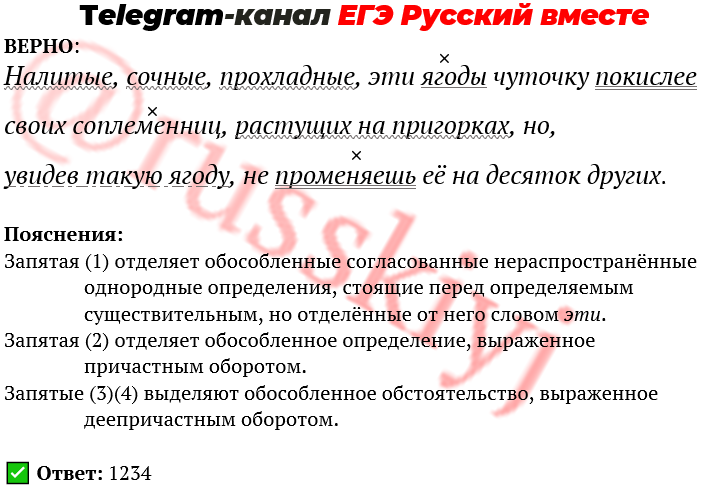 Налитый сочный прохладный эти ягоды. Задание 17 ЕГЭ русский.