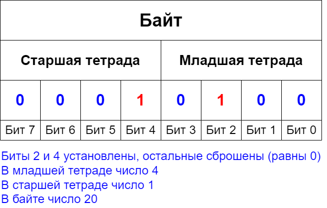 24 байта в биты