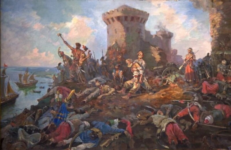 Взятие города казаками